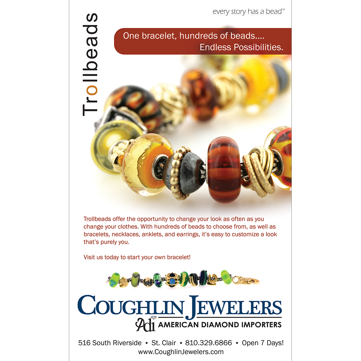 Coughlin Jewelers Trollbeads Ad